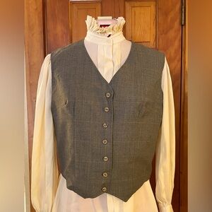 Tweed tailored vest